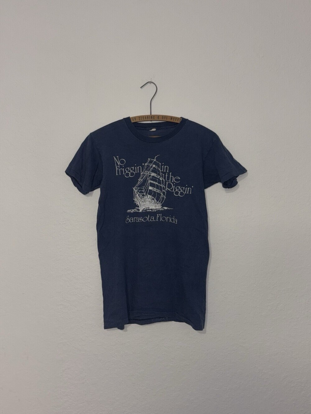 Vintage 70s 80s No Friggin In The Riggin Sarasota Florida Men’s Size Medium
